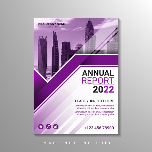 Modern annual report cover design mockup