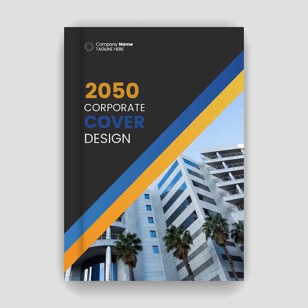 Modern annual report cover page design templates