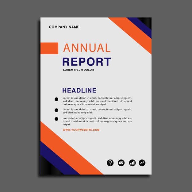 Vector modern annual report cover template or profesional business brochure design