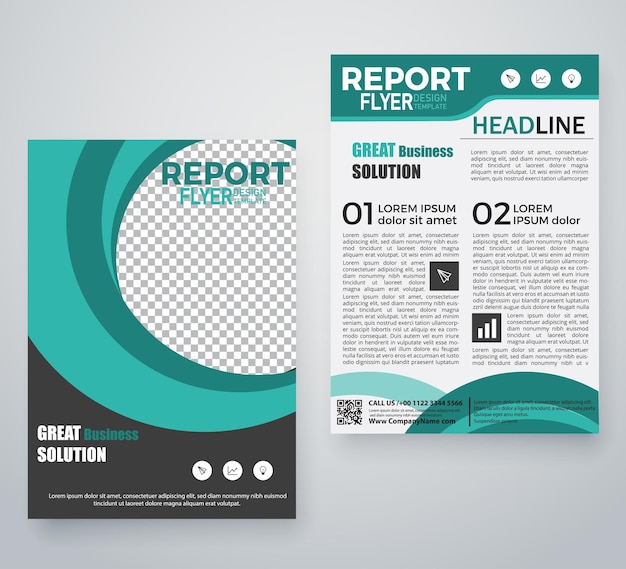 Vector modern annual report cover template