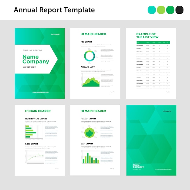 Modern annual report template