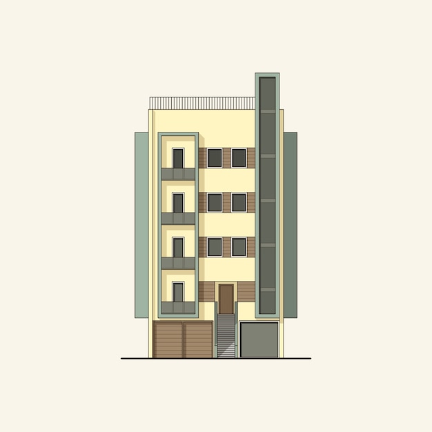 Modern apartment building