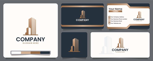 Modern apartment , logo design and business card