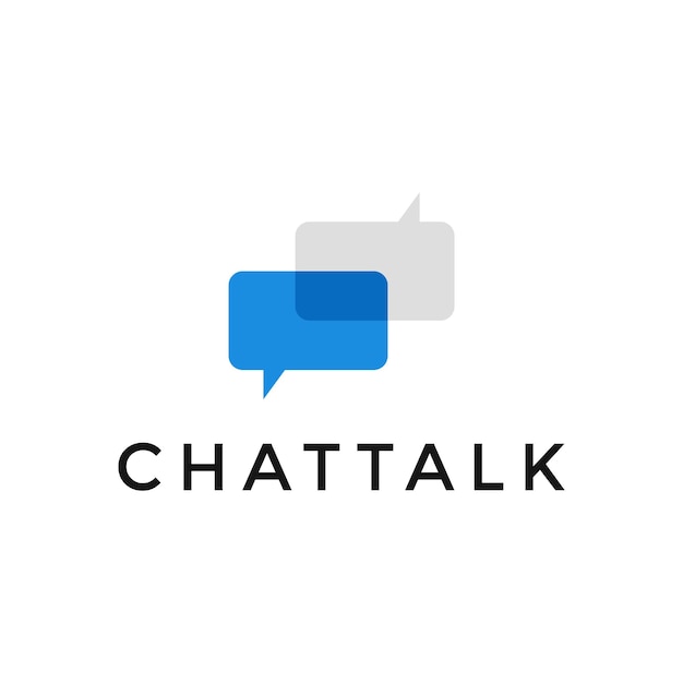 Modern app chat talk logo design