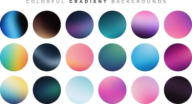 modern apps gradient color set vector design