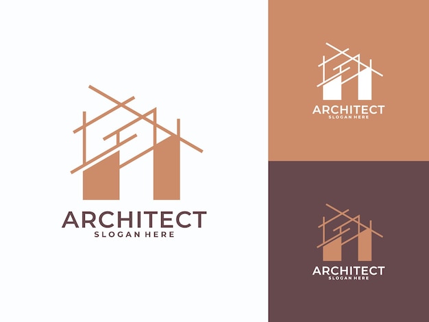 Logo di architettura moderna, costruzione, architetto, logo di edificio building