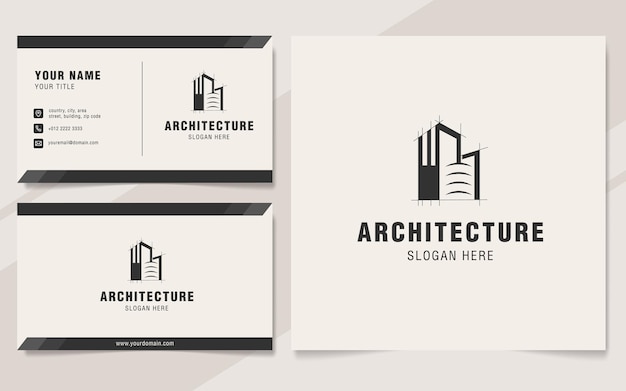 Шаблон логотипа современной архитектуры