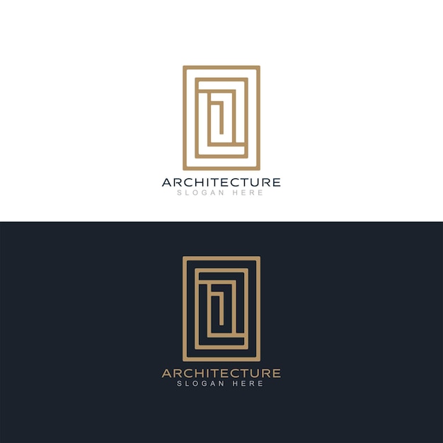 Vettore logo dell'architettura moderna