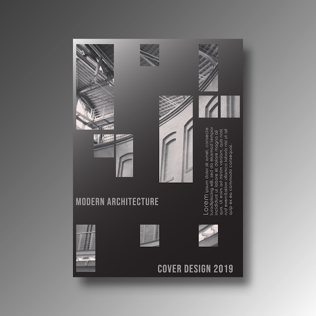 Modern architectuurontwerp als achtergrond voor banner, drukproducten, vlieger, affiche