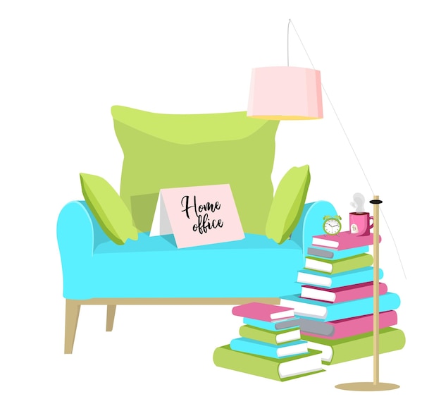 modern armchair the concept of remote work freelance home office