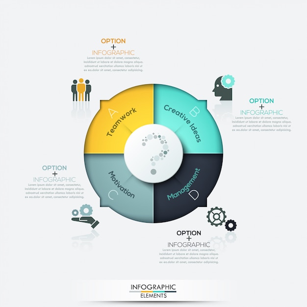 Elementi moderni di infographics di affari della freccia