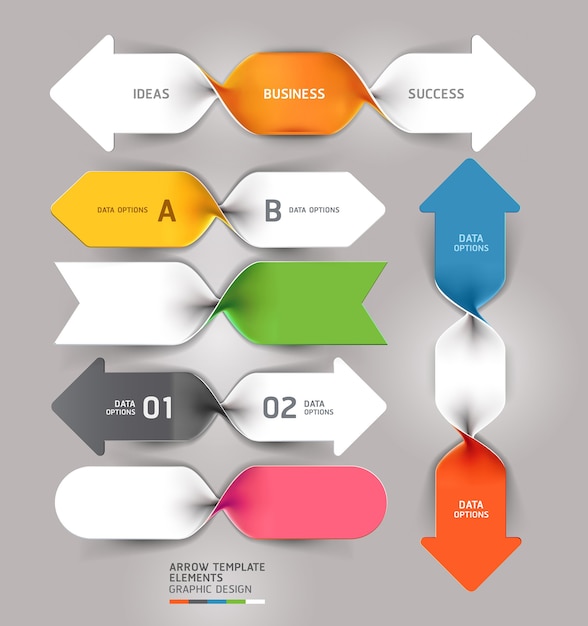 Modello moderno di infographics di spirale di affari della freccia.