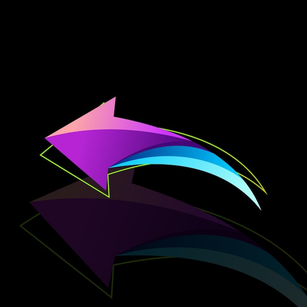 Modern arrow colorful design vector