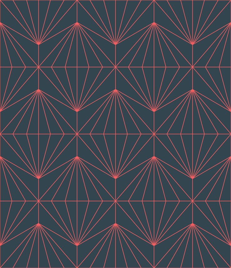 Vector modern art deco line art seamless pattern vector trendy abstract background
