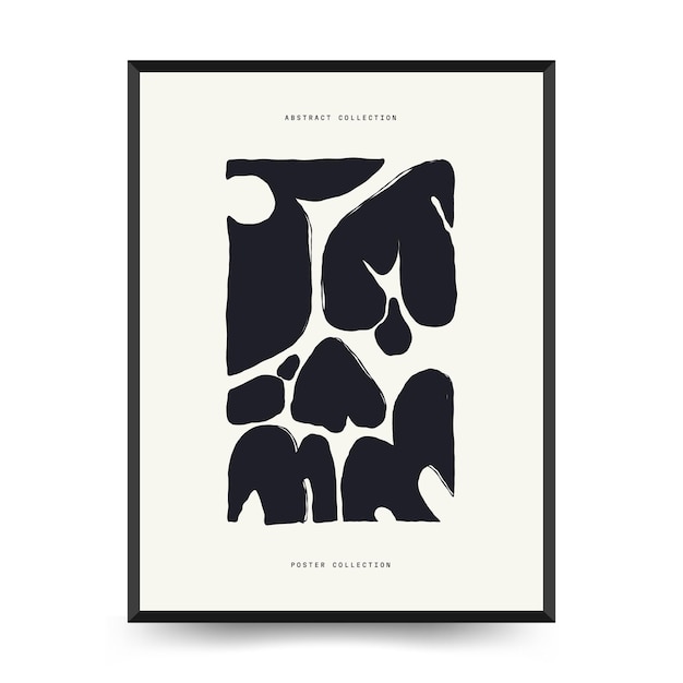 현대 미술 포스터 Matisse 추상 세트 미적 현대 Boho 장식 미니멀리스트 일러스트레이션