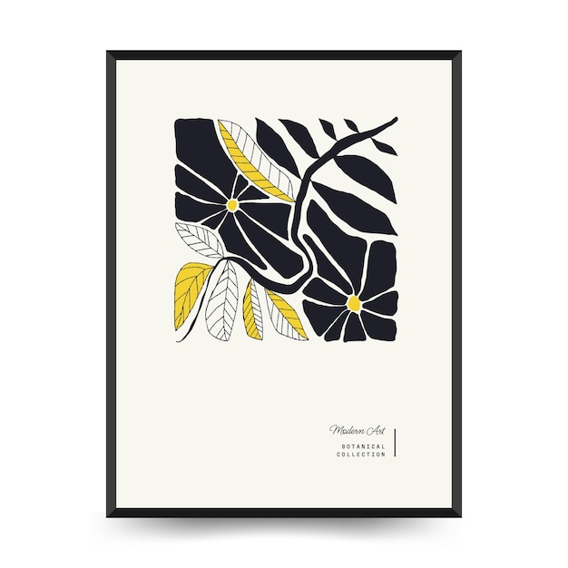 Modern Art Poster Matisse Abstract Set Aesthetic Modern Boho Decor Minimalist Illustration