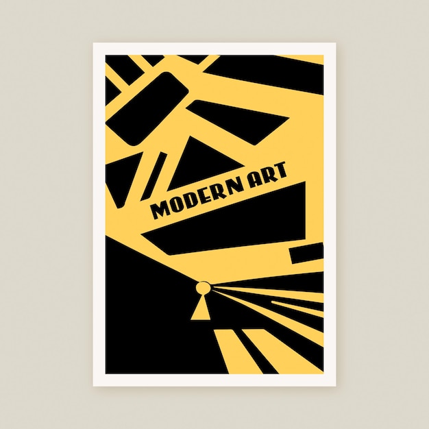 Modern Art Yellow Geometric Print