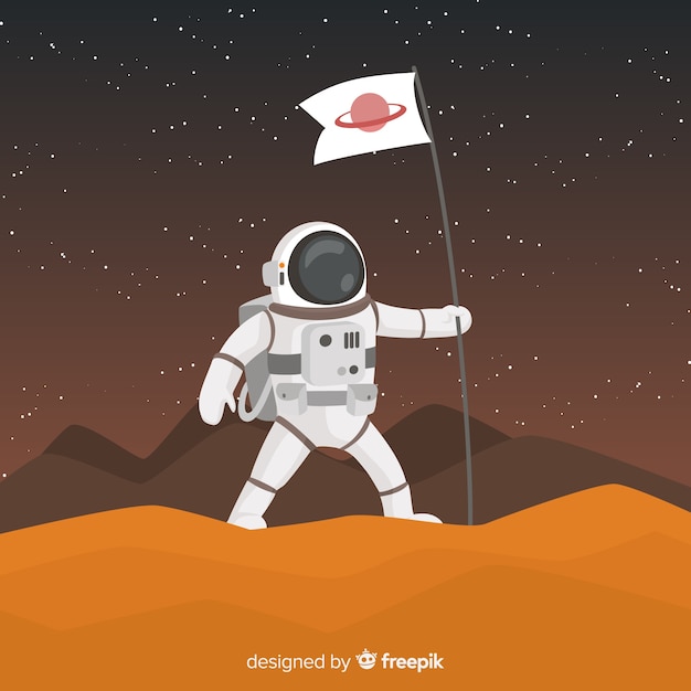 Modern astronaut character with flat design