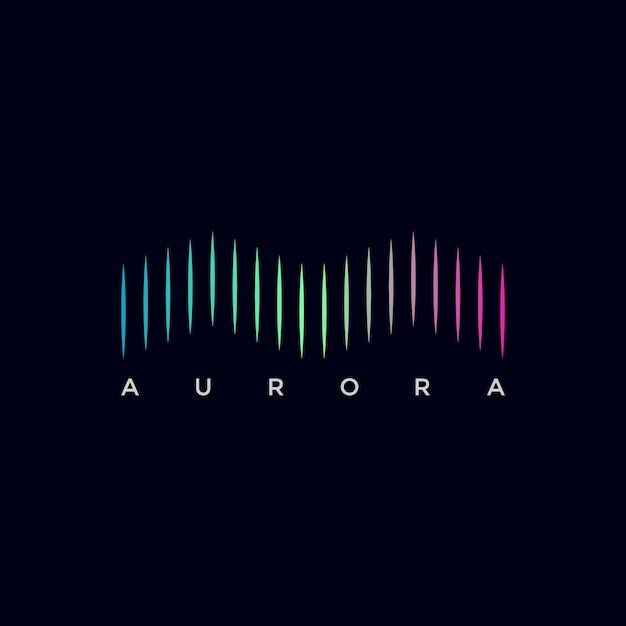 Vector modern aurora berg logo afbeelding ontwerp