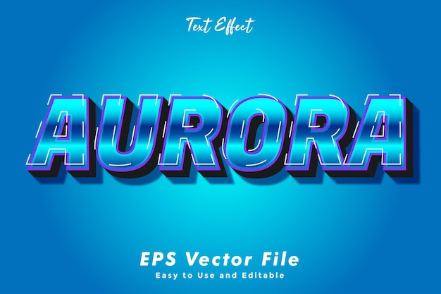 Modern Aurora text effect template