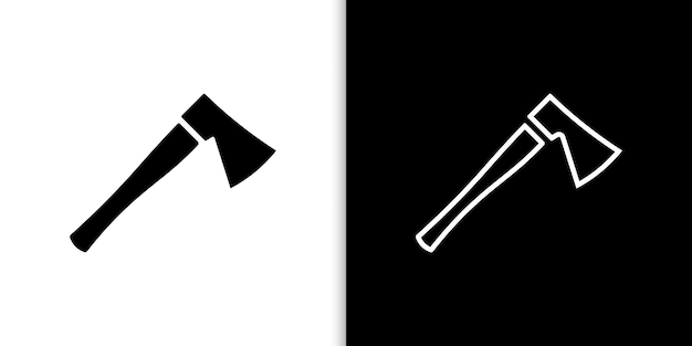 Vector modern axe icon vector illustration
