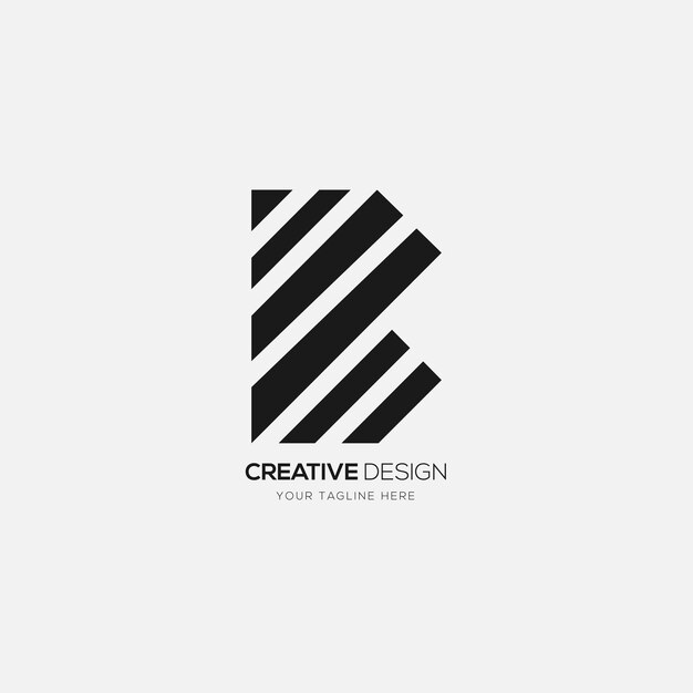 Modern B elegant abstract logo-ontwerp