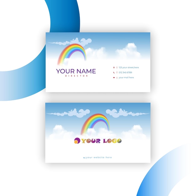 Vector modern baby shop business card vector template