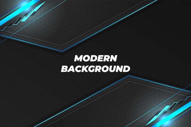 Modern background black and blue with element