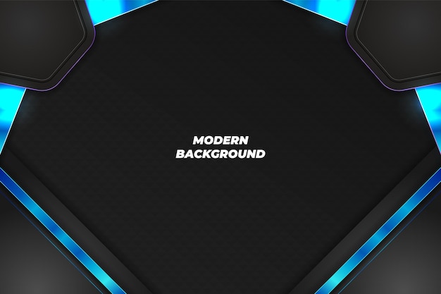 Modern background black and blue with element