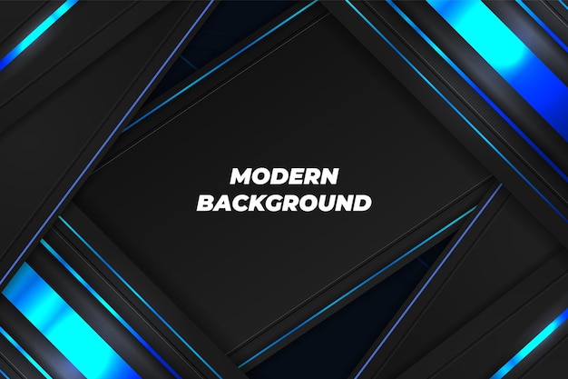 Modern background black and blue with element