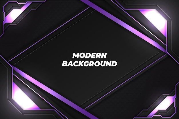 Modern background black and purple with element