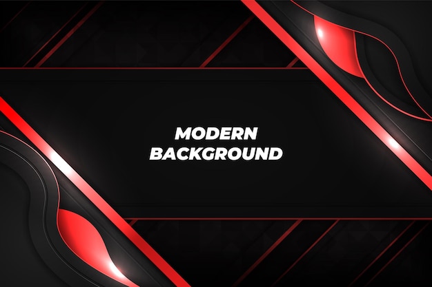 Modern background black and red with element