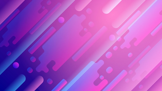 Vector modern background blue pink minimal geometric background dynamic shapes