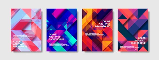 Modern background colorful abstract and geometric style cover poster