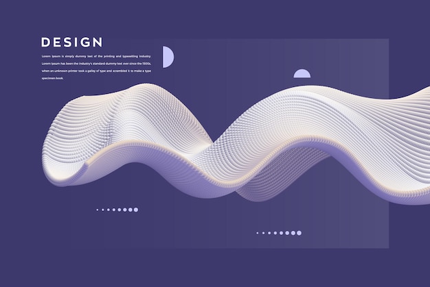 Modern background design with conceptual particle wave element