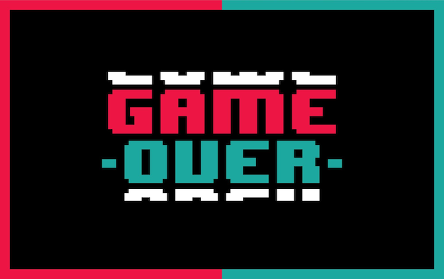 Современный фон Game Over Template