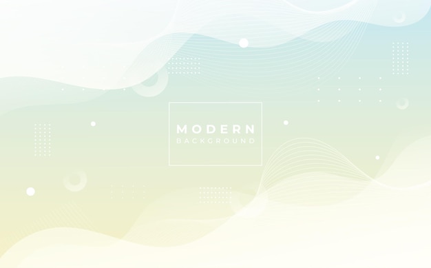 Vector modern background geometric style memphis pastel color gradation wave effect