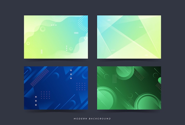 Modern background geometric stylegradation4 set collection