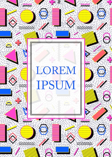 カラフルな幾何学的図形とモダンな背景。