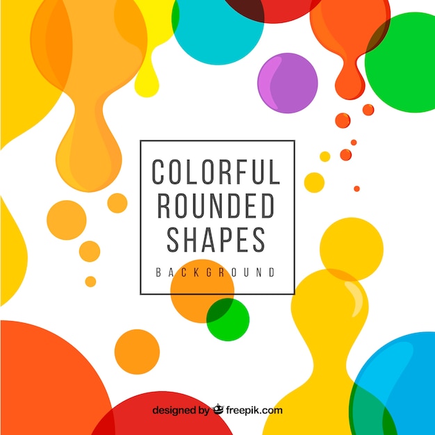 Modern background with colorful rounded shapes