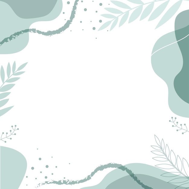 Premium Vector | Modern background with shapes and leaves. abstract art ...