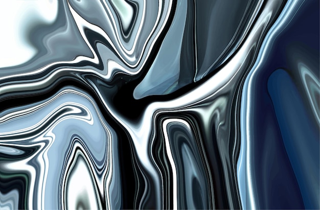 Modern background with wavy sparkling liquid pattern on shiny glossy surface