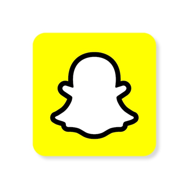 Vector modern badge snapchat icon