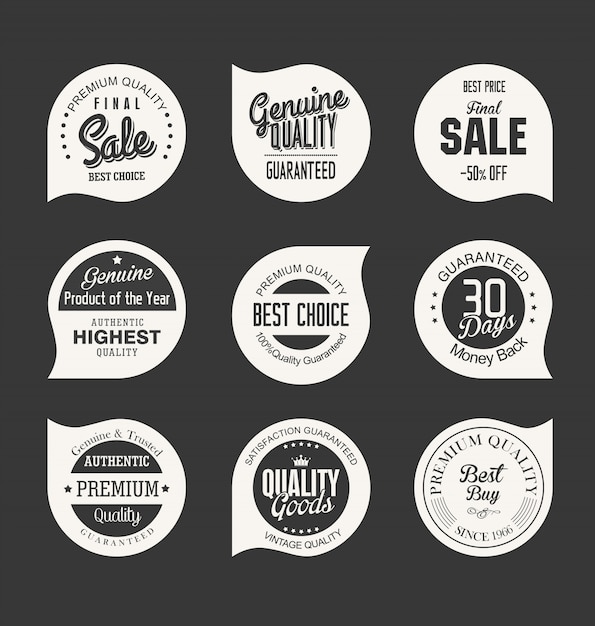 Vector modern badges collection