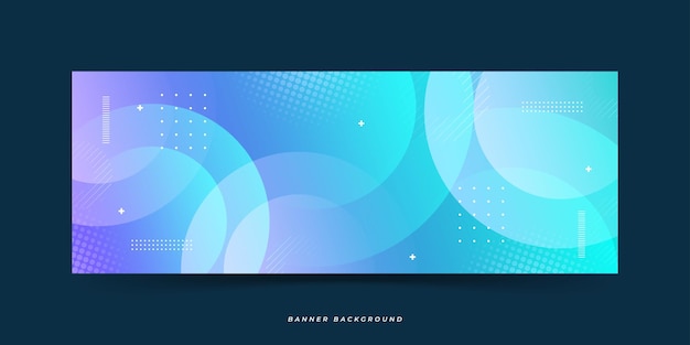 Modern banner background colorful blue and purple gradations circles eps 10