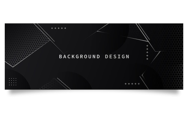 Vector modern banner background gradient dark lines banner concept