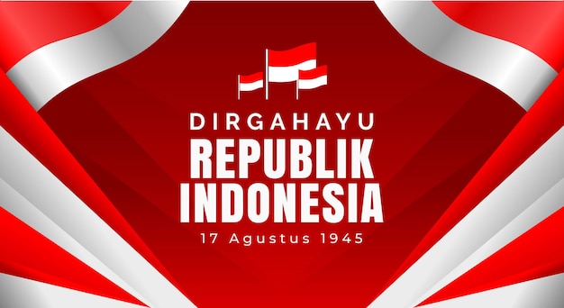 Modern banner background Indonesia independence day backdrop