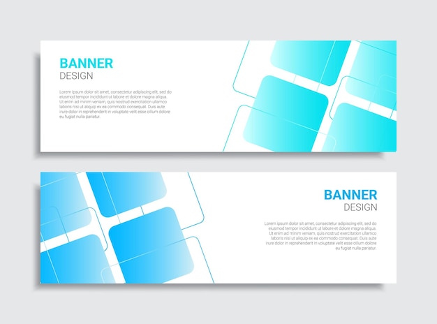 Modern banner design set in two colors