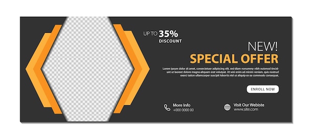 modern banner design template for business or webinar