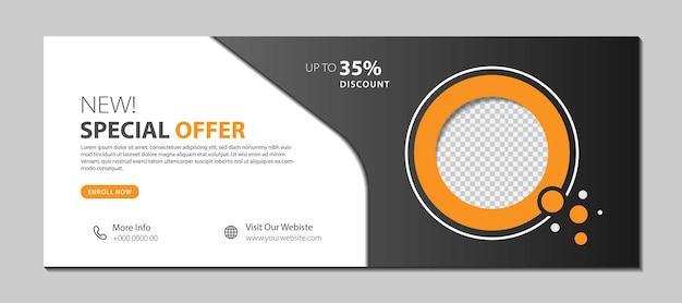 Modern banner design template for business or webinar